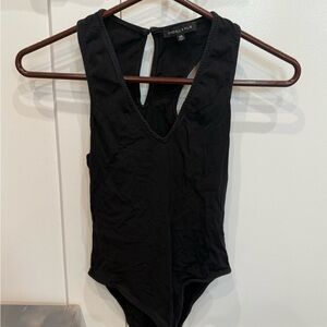 Kendall & Kylie Black V-Neck Bodysuit